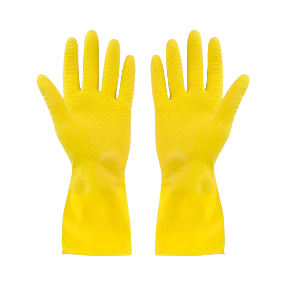 SteadMax® Reusable Latex Cleaning Gloves – Non-Slip Natural Rubber for Kitchen & Household Use