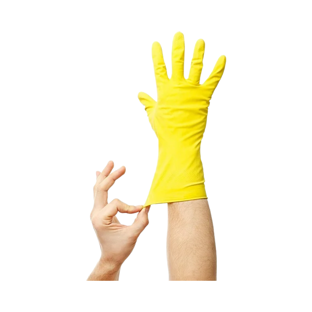 SteadMax® Reusable Latex Cleaning Gloves – Non-Slip Natural Rubber for Kitchen & Household Use