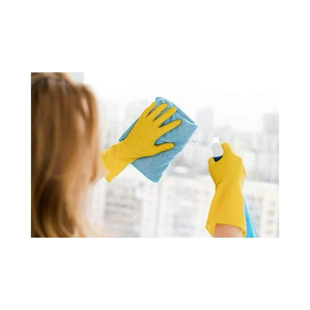 SteadMax® Reusable Latex Cleaning Gloves – Non-Slip Natural Rubber for Kitchen & Household Use