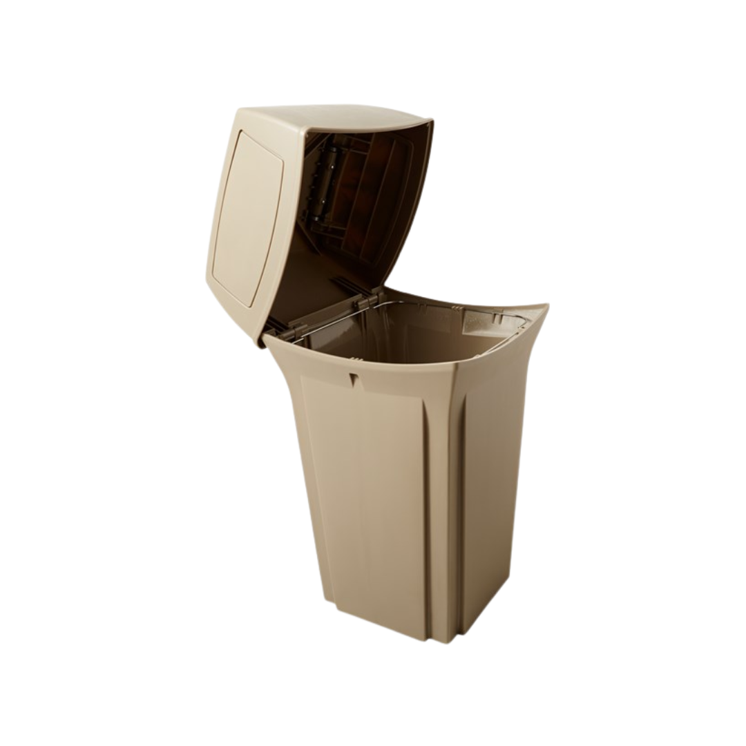 Rubbermaid® Ranger® Classic Containers – 35 Gal, Beige & Brown