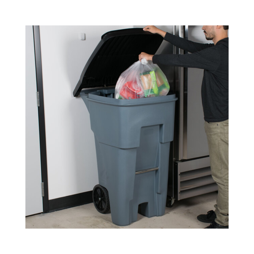 Rubbermaid® Standard Rollout Container – 65 Gal, Gray
