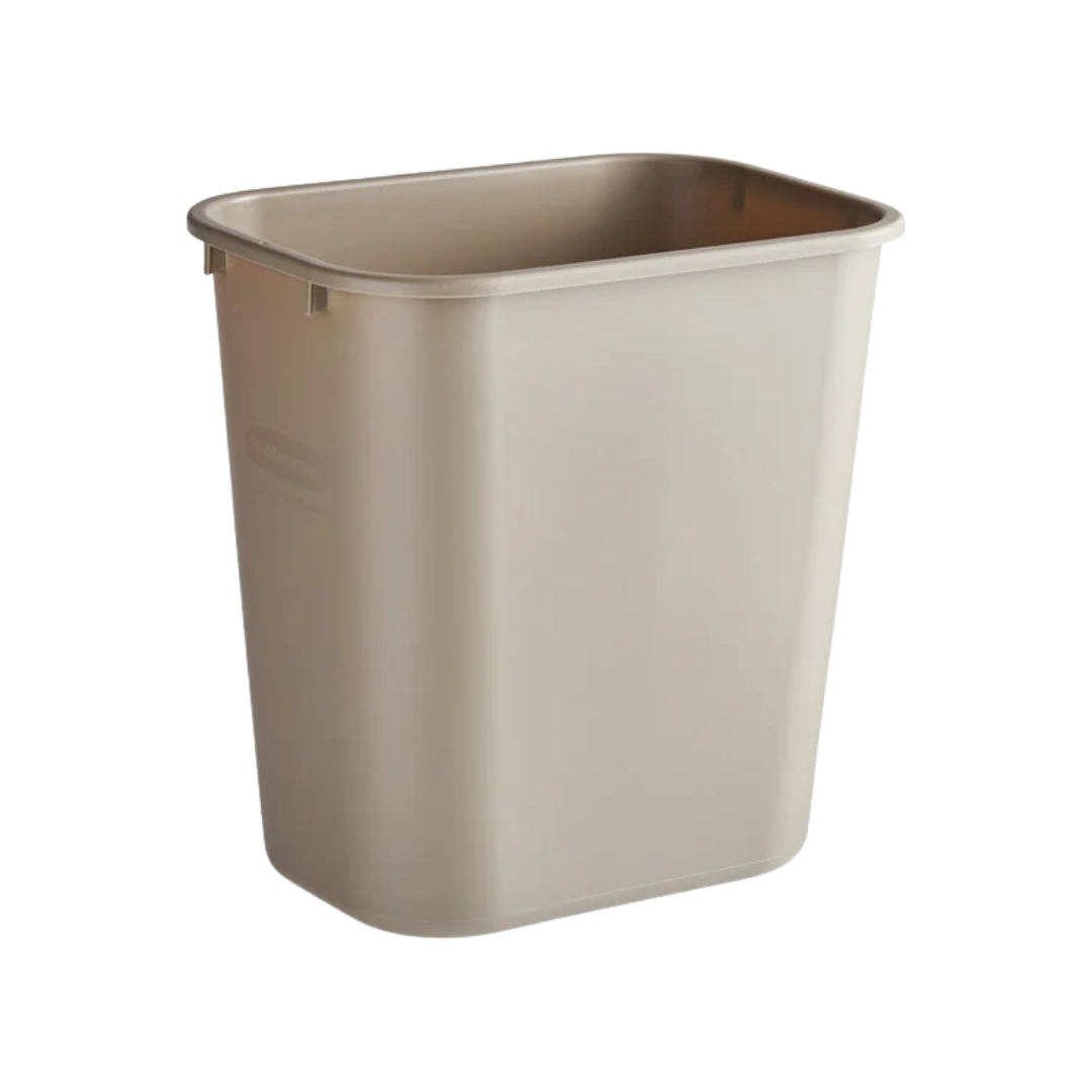 Rubbermaid® Deskside Wastebaskets – Beige, 13 Qt, 28 Qt, 41 Qt, Recycled Plastic