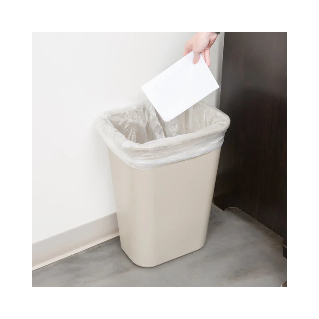 Rubbermaid® Deskside Wastebaskets – Beige, 13 Qt, 28 Qt, 41 Qt, Recycled Plastic