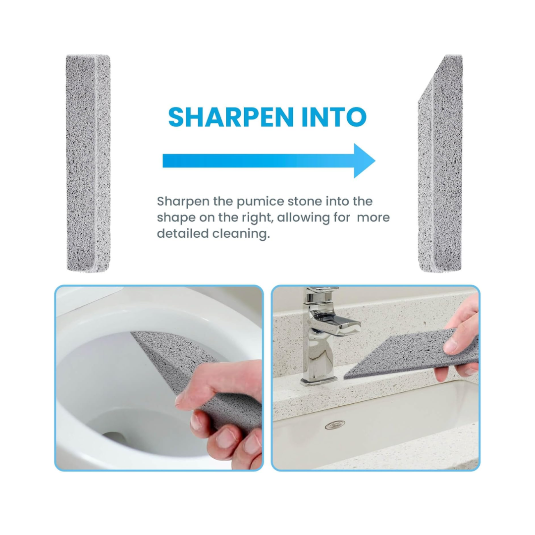 Riuja® Pumice Cleaning Stones – Heavy Duty Stain Remover for Toilets, Tubs, Grills & Tiles