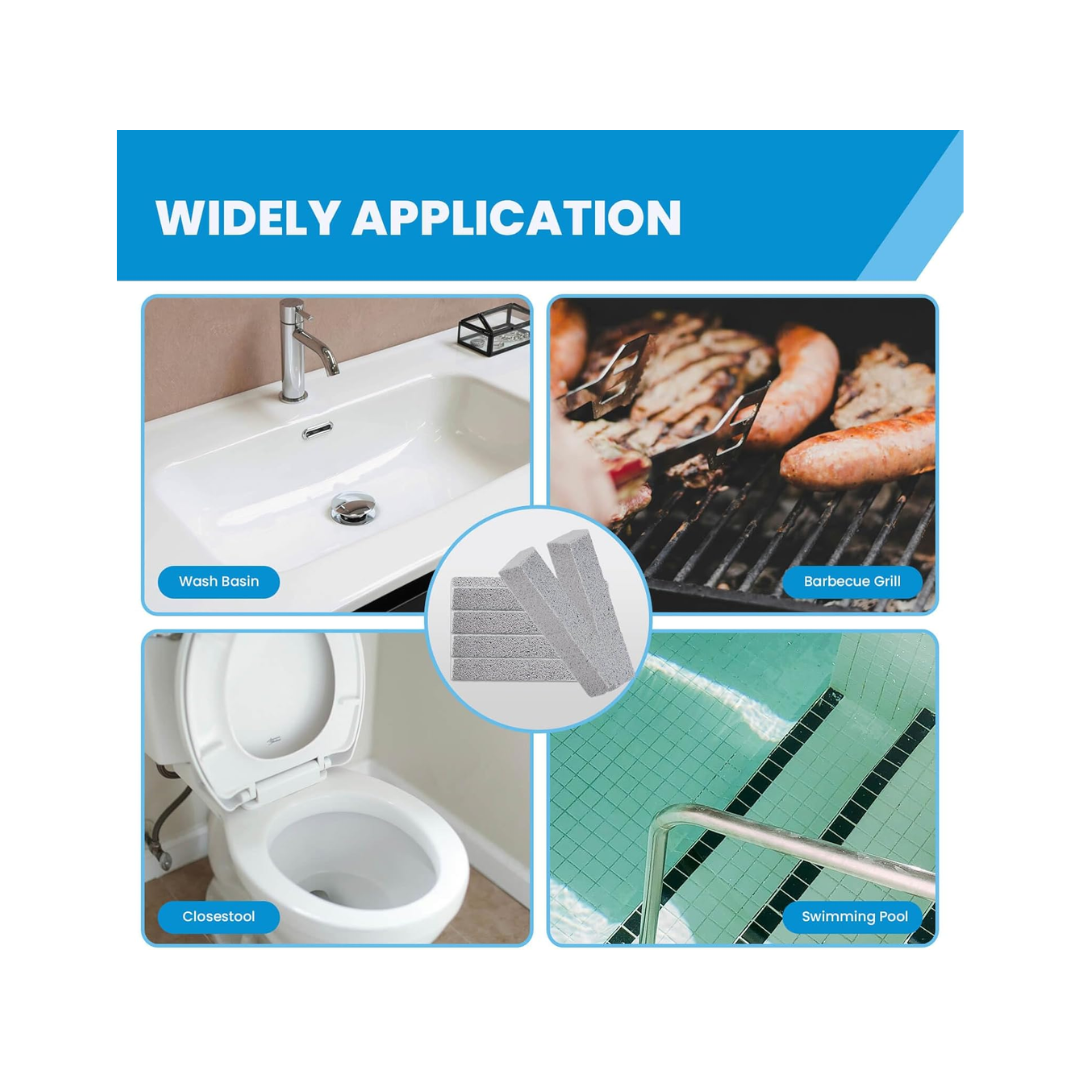 Riuja® Pumice Cleaning Stones – Heavy Duty Stain Remover for Toilets, Tubs, Grills & Tiles
