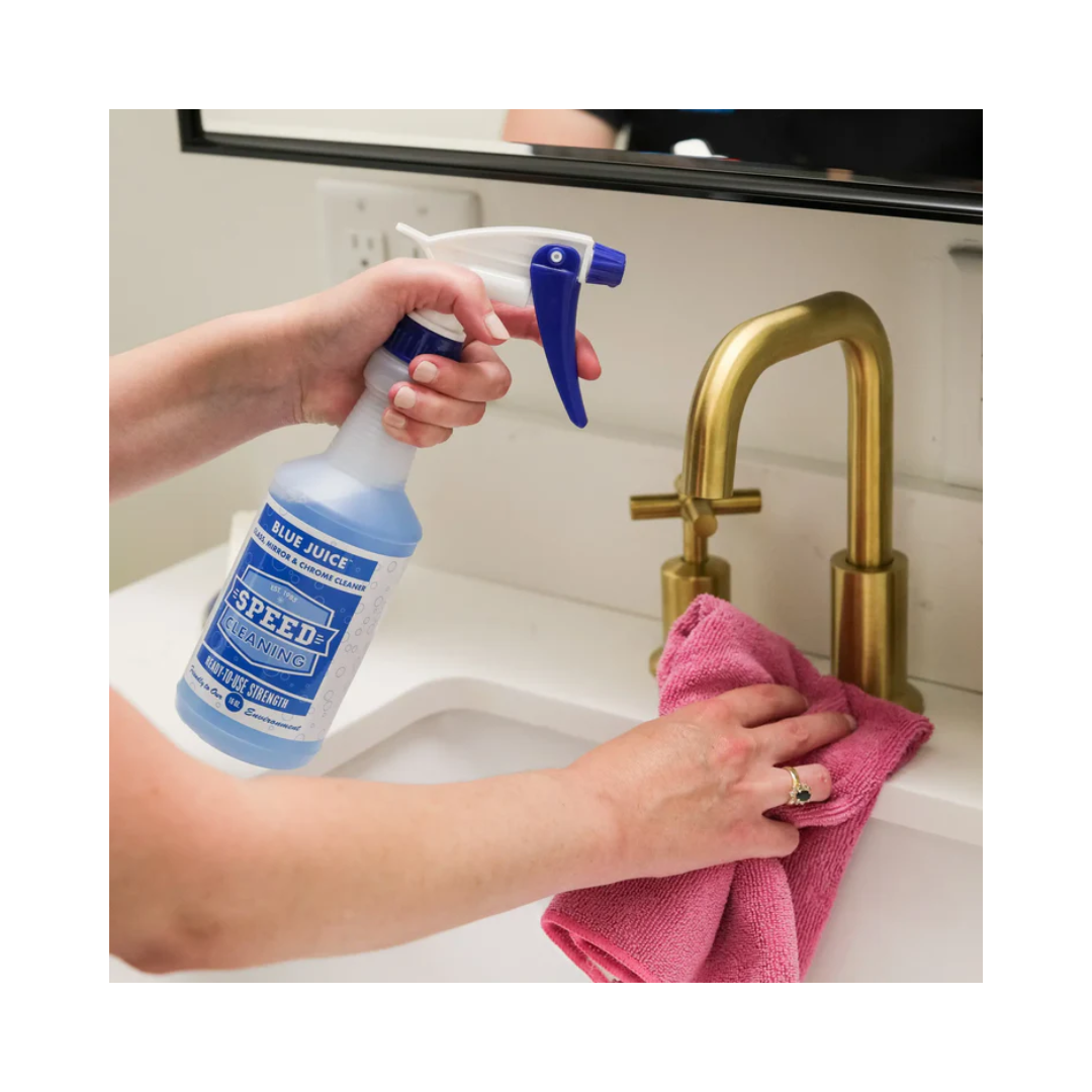 Speed Cleaning™ Blue Juice Concentrate – Glass & Surface Cleaner, 16 oz with Mixing Bottle