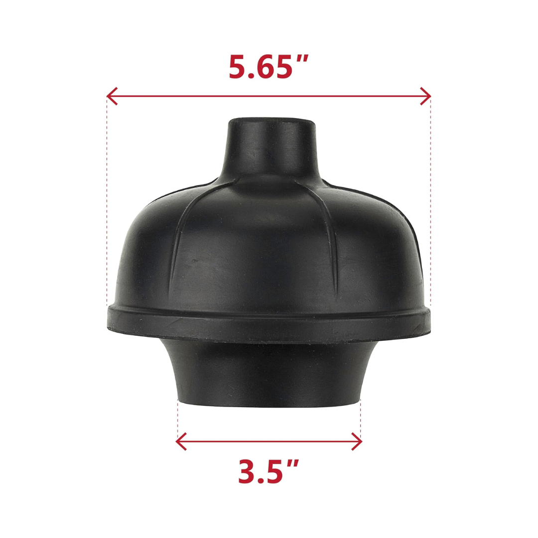 SteadMax® Heavy-Duty Toilet Plunger – Double Thrust Rubber Cup & Wood Handle, 22"
