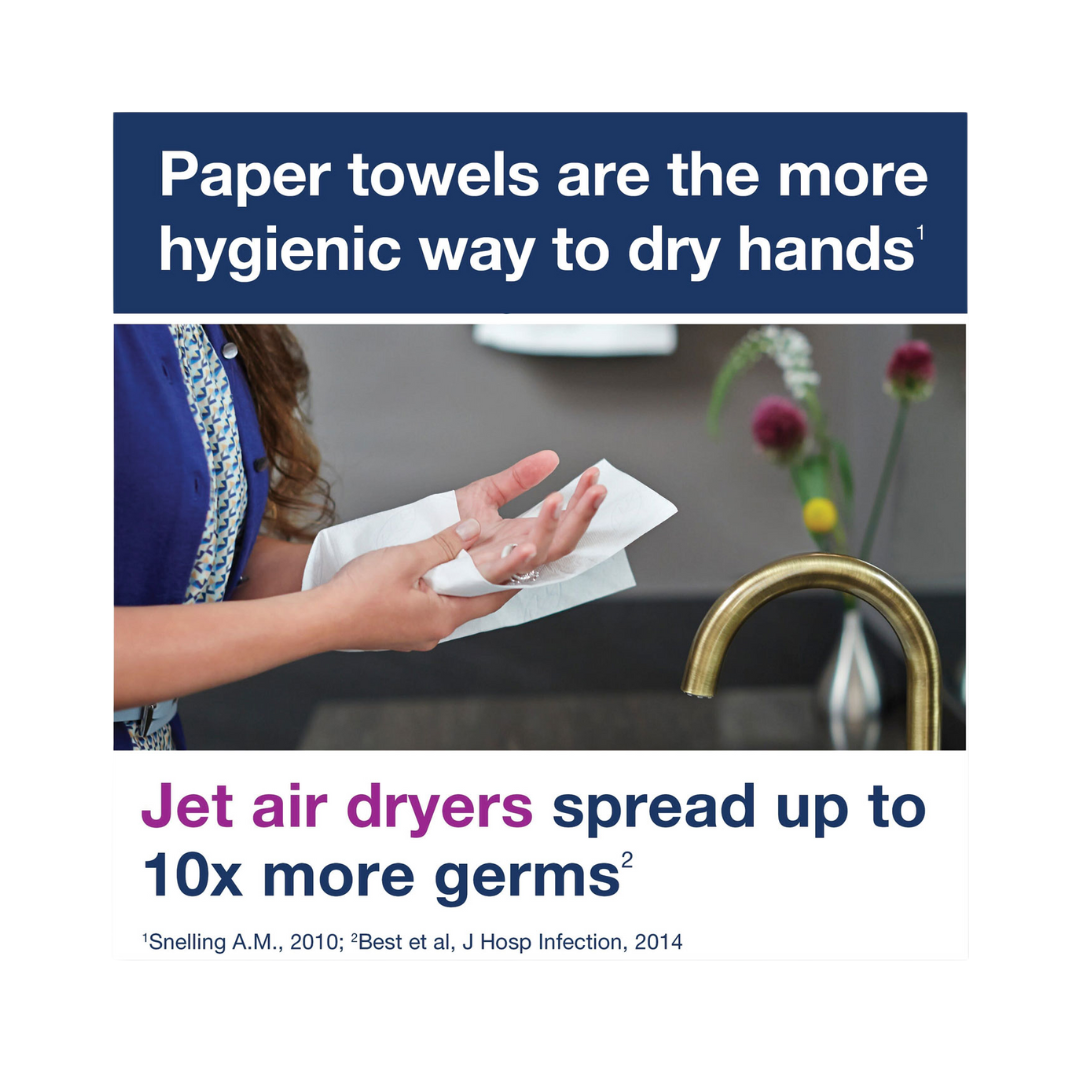 Tork® Advanced Multifold Hand Towels – 9" x 9.5", White, 1-Ply