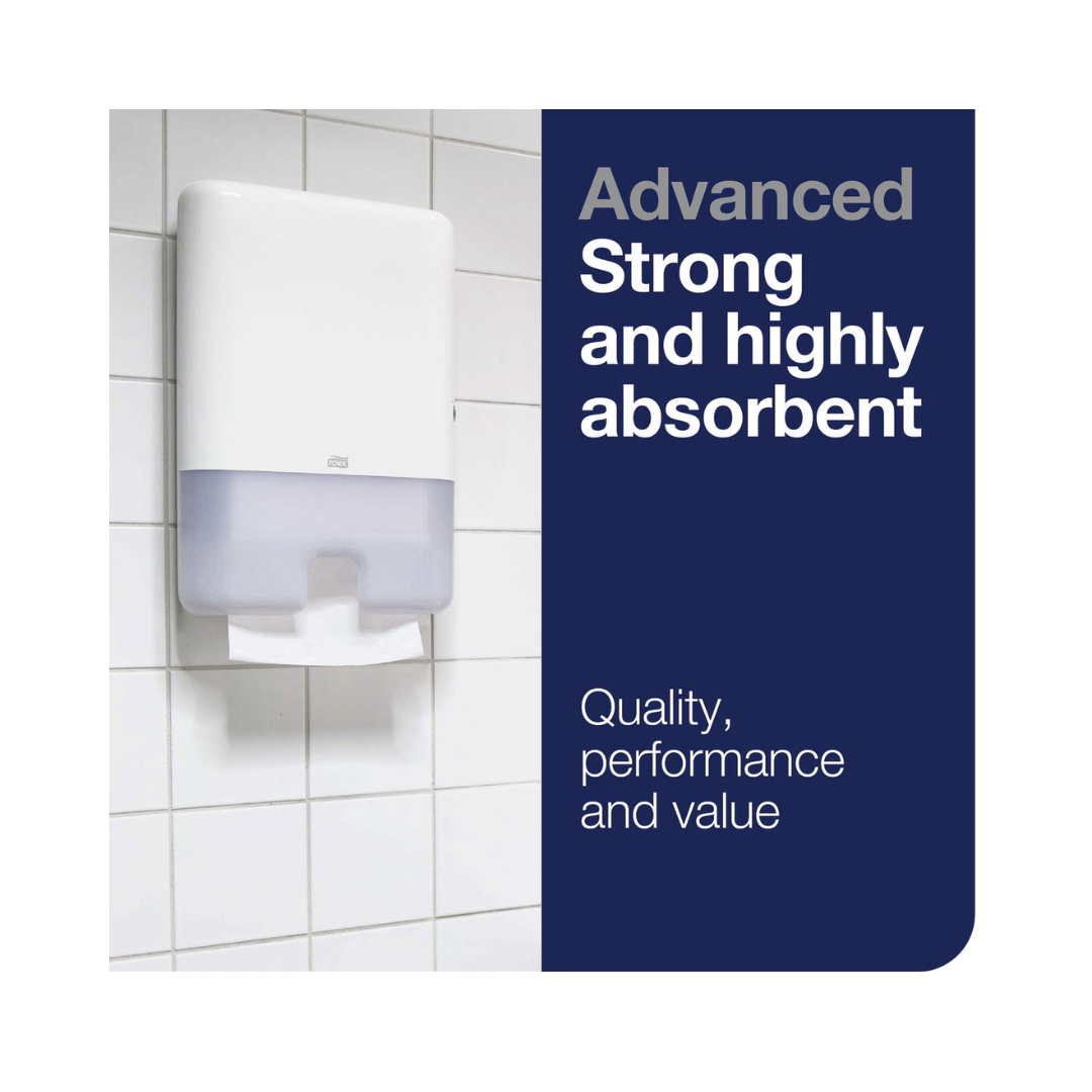 Tork® Advanced Multifold Hand Towels – 9" x 9.5", White, 1-Ply