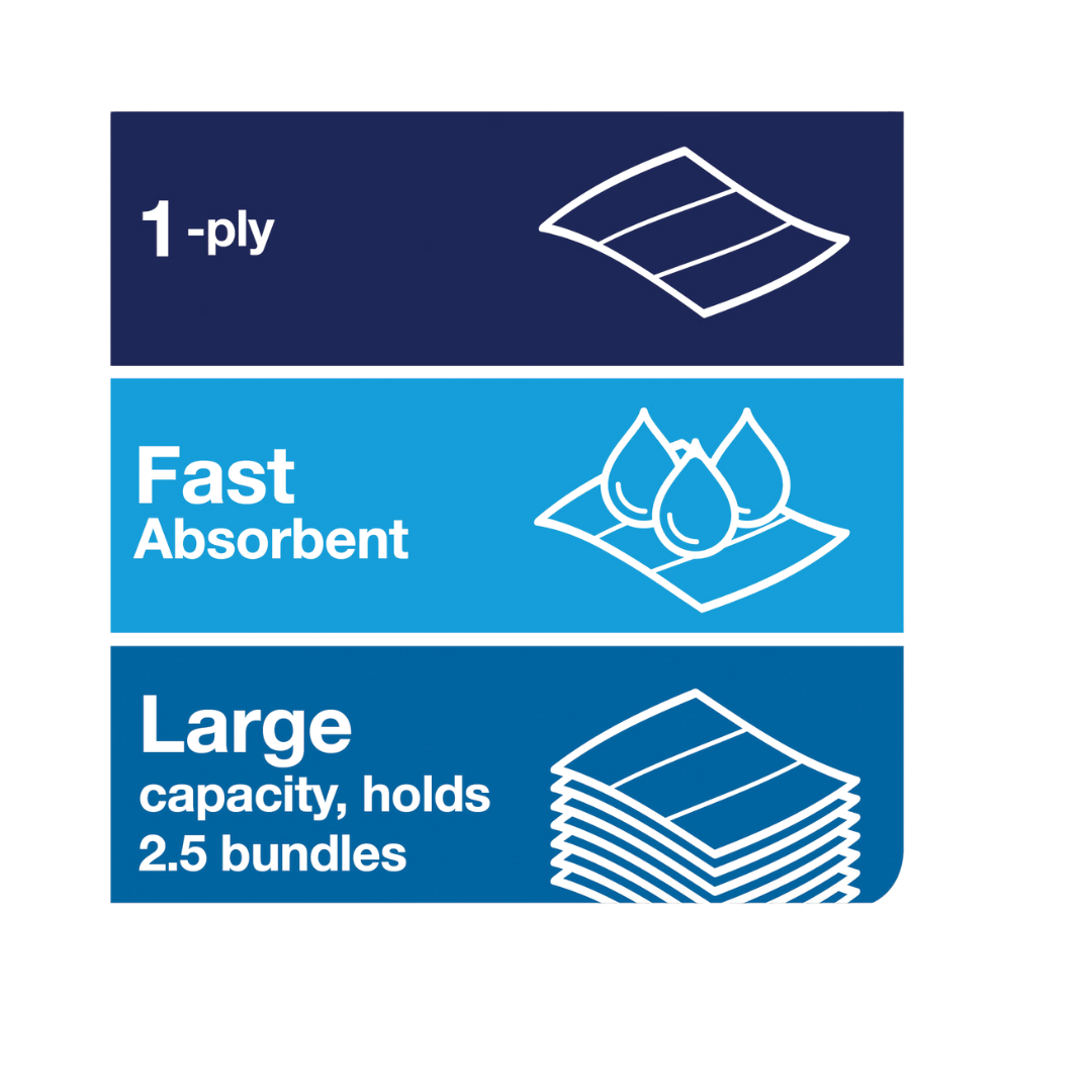 Tork® Advanced Multifold Hand Towels – 9" x 9.5", White, 1-Ply