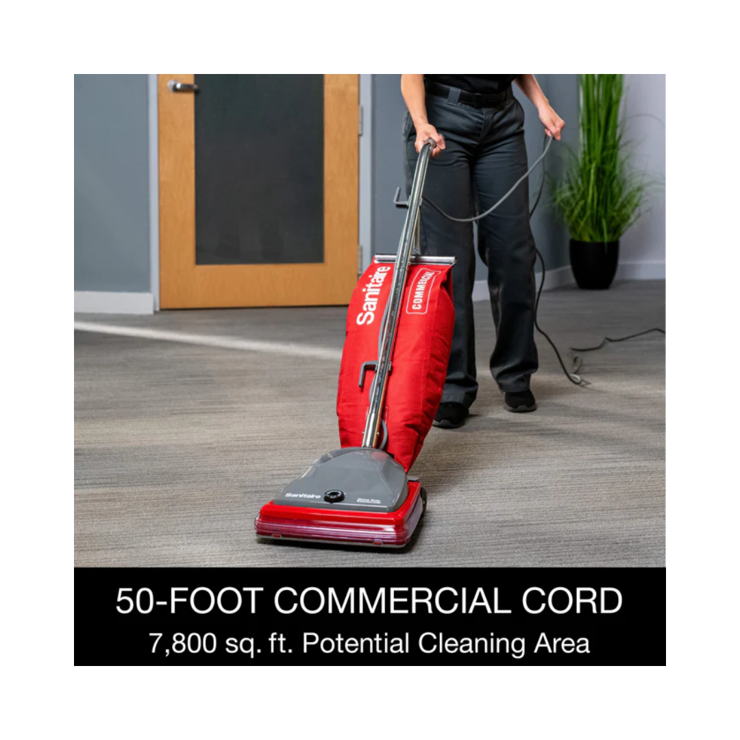 Sanitaire® SC684 Shake Out Bag Upright Vacuum – Commercial Grade, 12" Cleaning Path