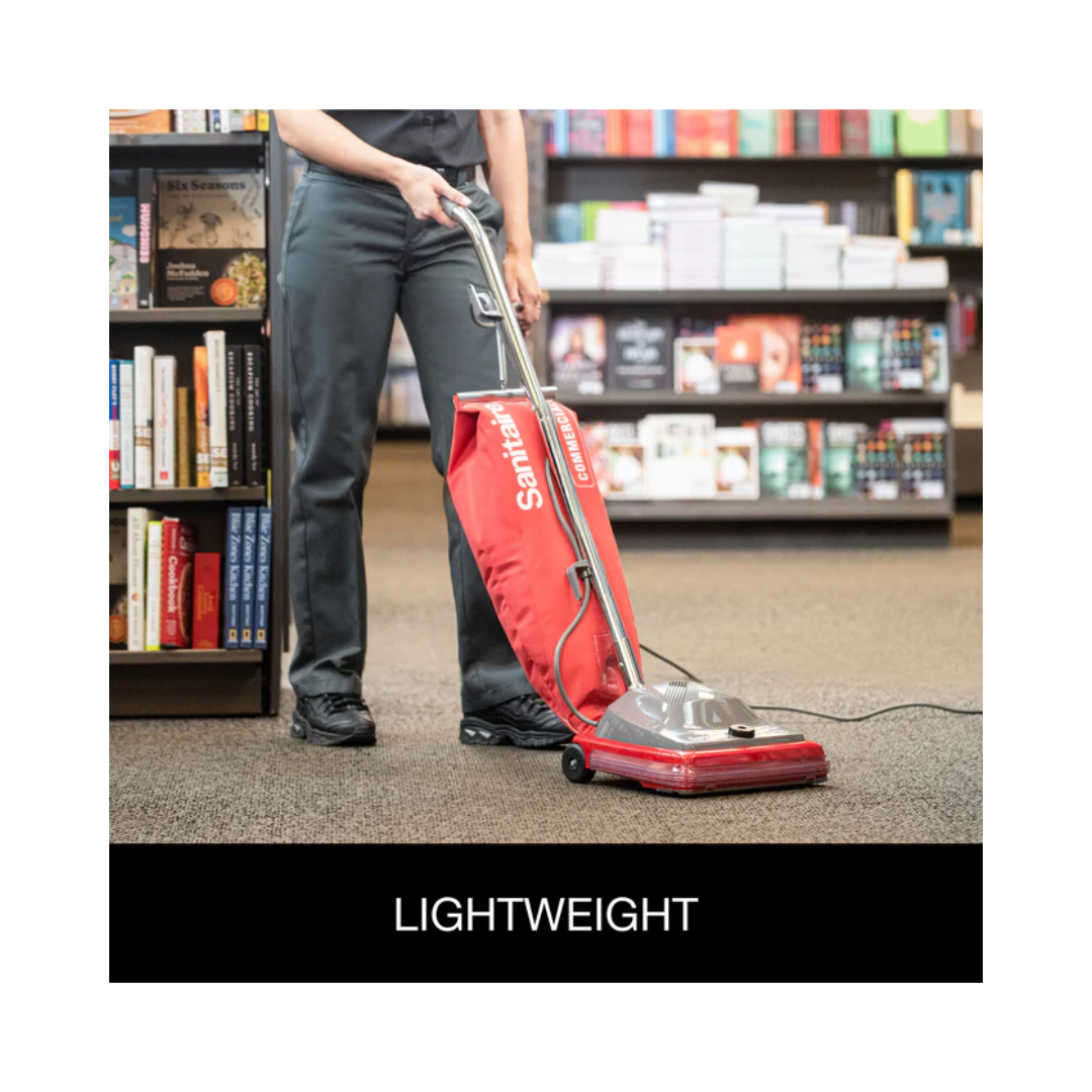 Sanitaire® SC684 Shake Out Bag Upright Vacuum – Commercial Grade, 12" Cleaning Path