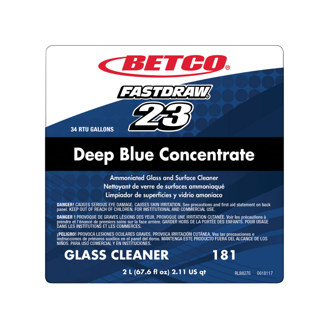 Betco® Deep Blue Concentrate – 2 L FastDraw®, Powerful Multi-Surface Cleaner