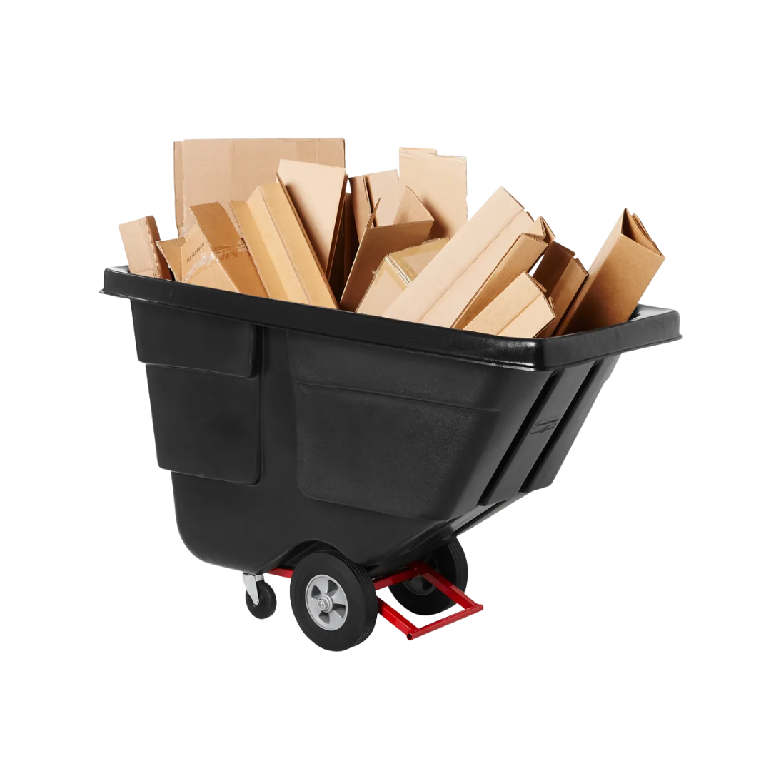 Rubbermaid® Rotomolded 1/2 Cubic Yd. Tilt Truck – Utility Duty, Black