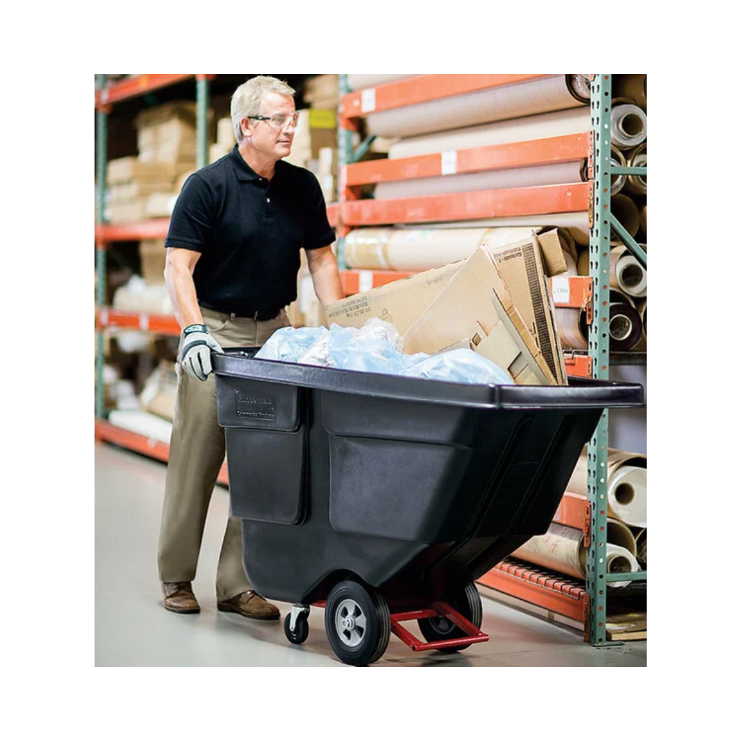 Rubbermaid® Rotomolded 1/2 Cubic Yd. Tilt Truck – Utility Duty, Black