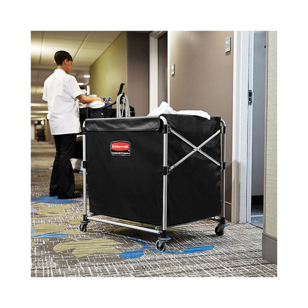 Rubbermaid® Executive Black Collapsible X-Cart – 8 Bushel