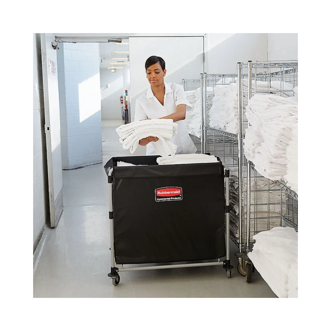 Rubbermaid® Executive Black Collapsible X-Cart – 8 Bushel