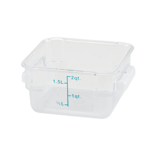 Winco® Square Clear Polycarbonate Food Storage Containers – 2 Qt to 22 Qt