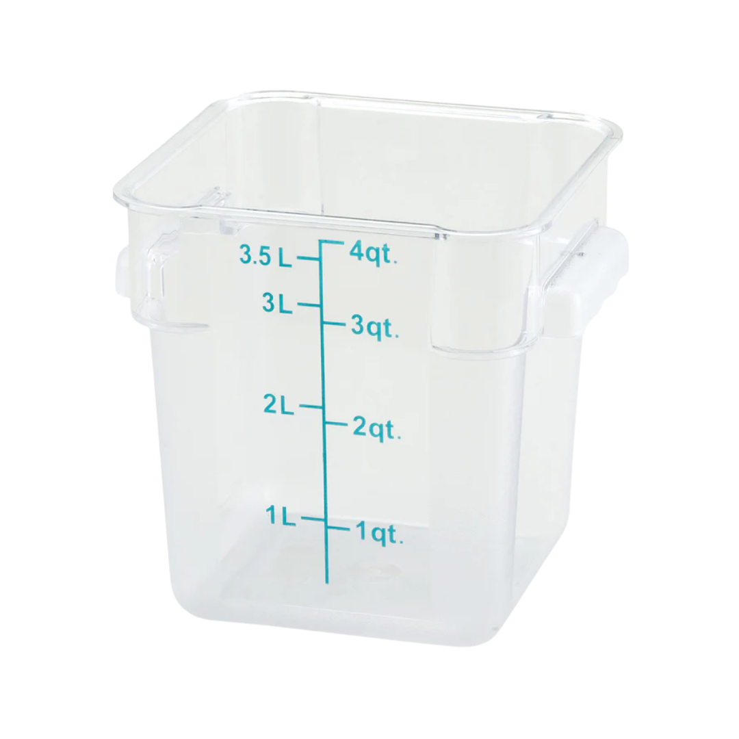 Winco® Square Clear Polycarbonate Food Storage Containers – 2 Qt to 22 Qt