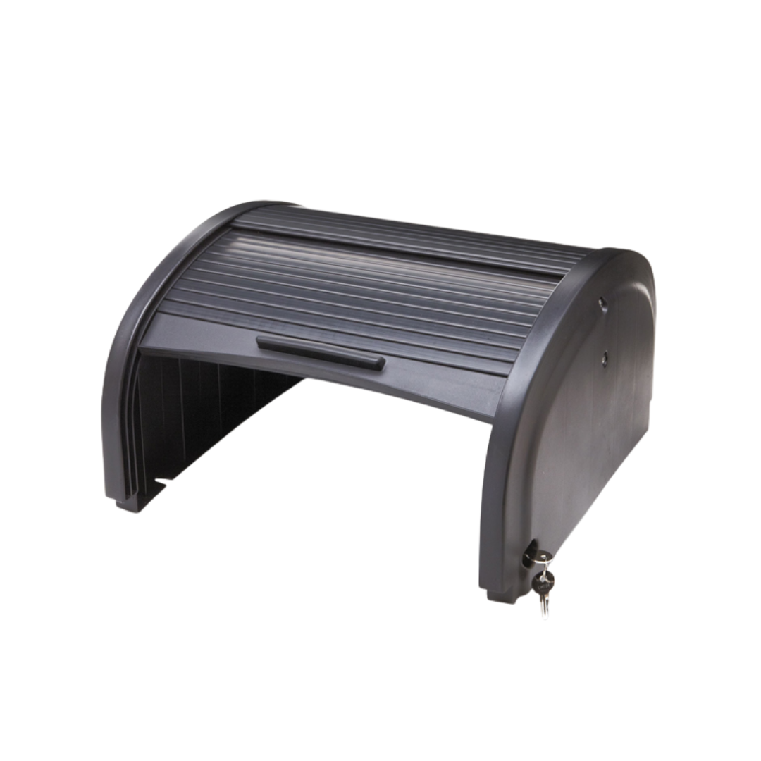 Rubbermaid® Preassembled Locking Security Hood – Black, 9.5" x 17" x 19"