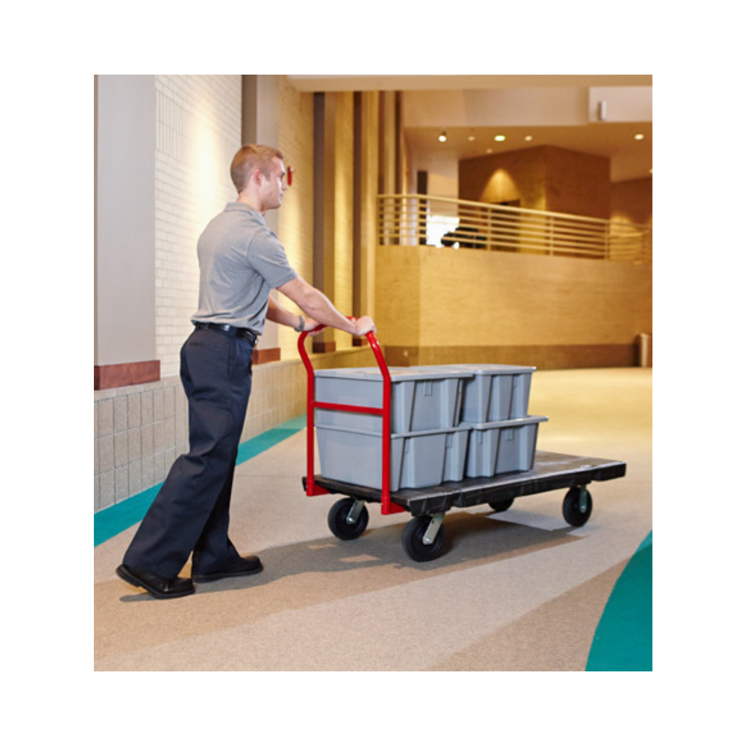 Rubbermaid® Heavy Duty Platform Truck – 48"x24", 1000 lb Capacity, Thermoplastic Casters