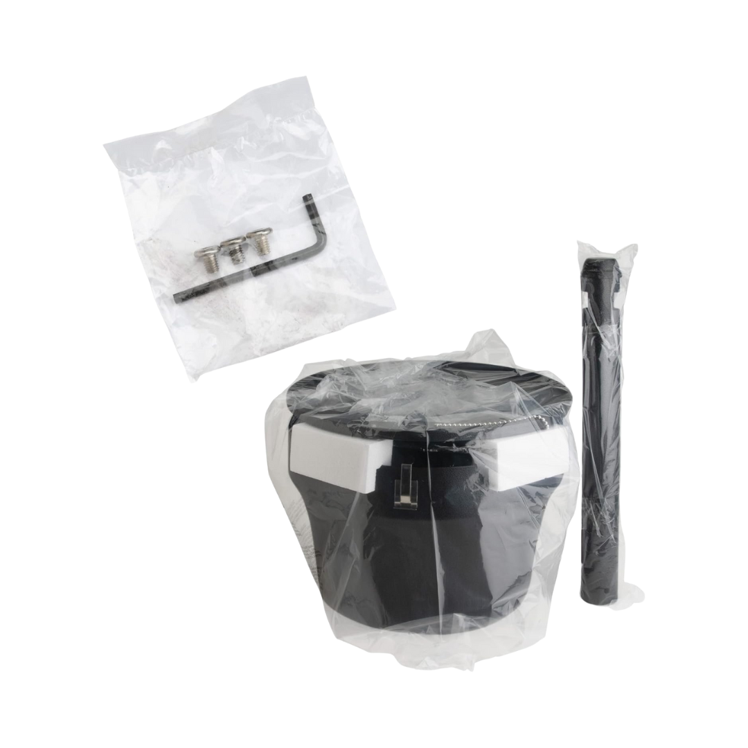 Rubbermaid® Aladdin Smokers' Station® Urn – Hammertone Charcoal, 16" Diameter x 38.75" Height