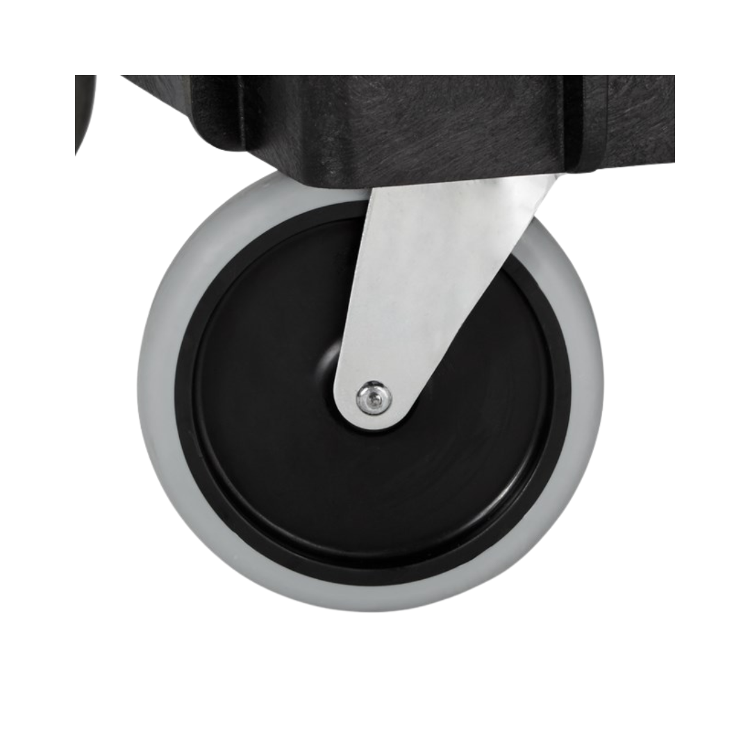 Rubbermaid® Heavy-Duty Flat Handle Utility Cart – Medium, Black, Lipped Shelf