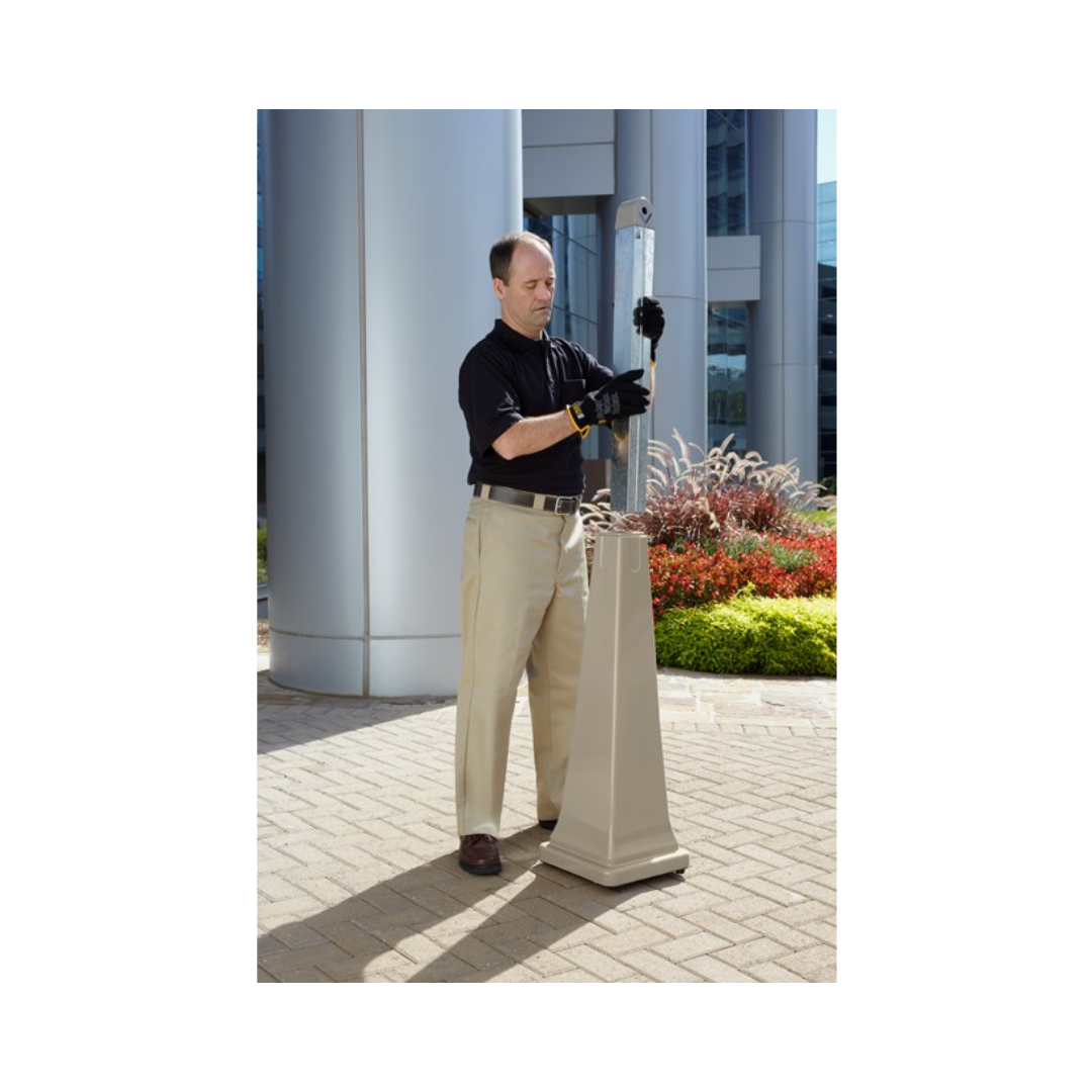 Rubbermaid® GroundsKeeper™ Smoking Receptacle - 36", Beige