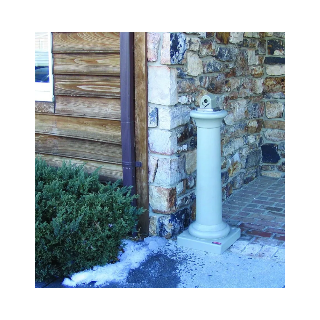Rubbermaid® GroundsKeeper™ Tuscan Receptacle – Sandstone