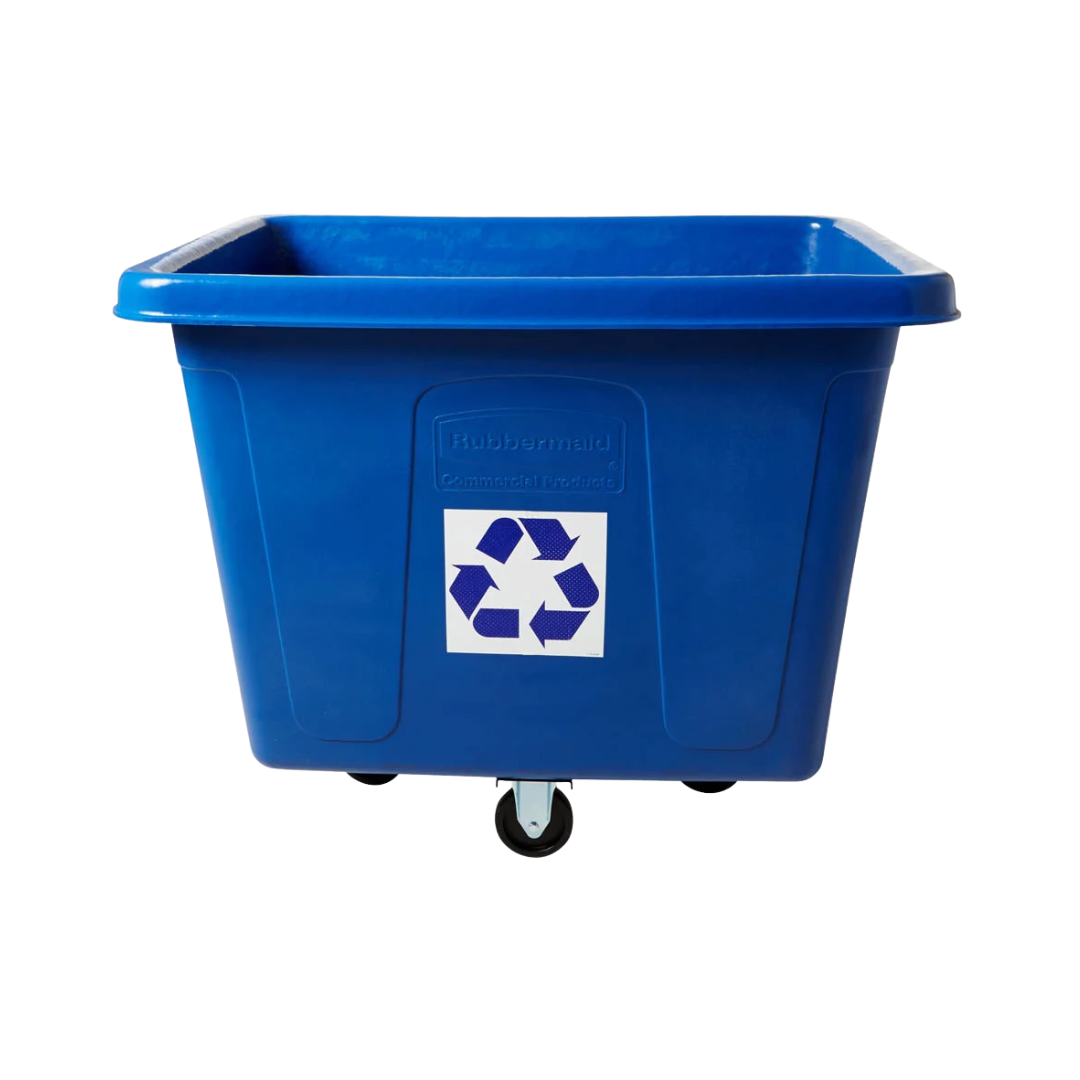 Rubbermaid® 16 Cu. Ft. Recycling Cube Truck – 500 lb., Blue