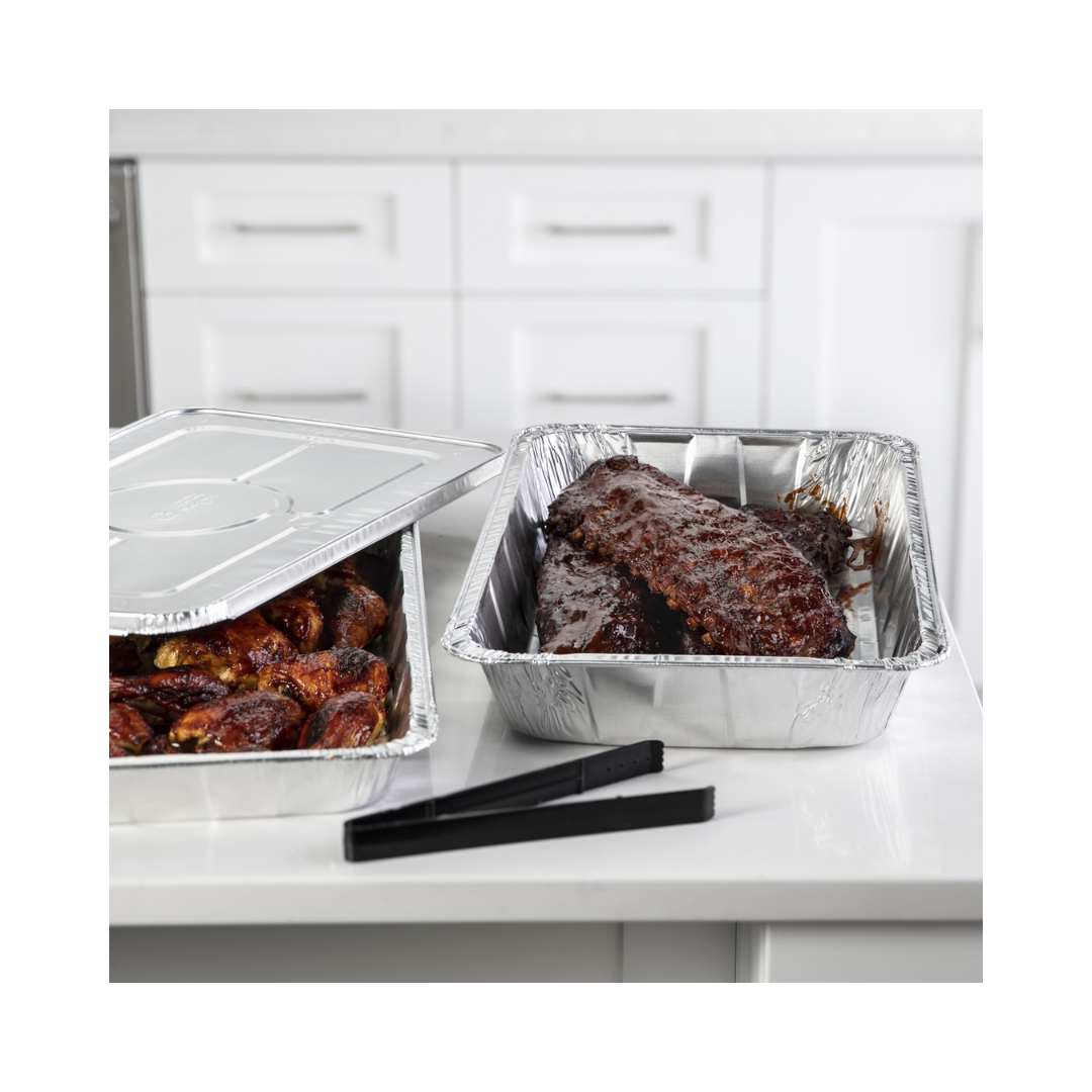 Pactiv® Aluminum Full Size Steam Table Pans & Covers – Medium