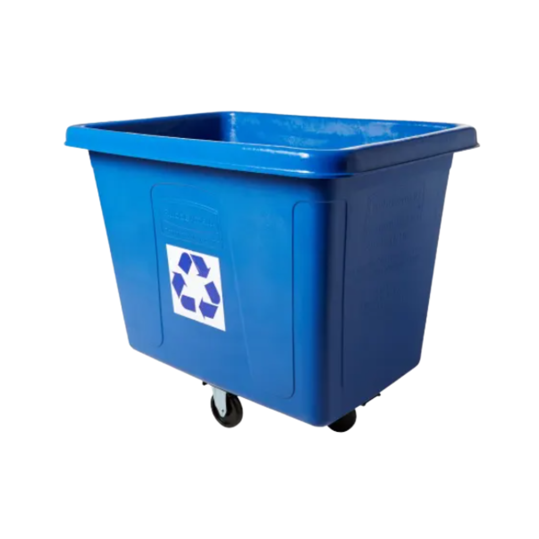 Rubbermaid® 16 Cu. Ft. Recycling Cube Truck – 500 lb., Blue