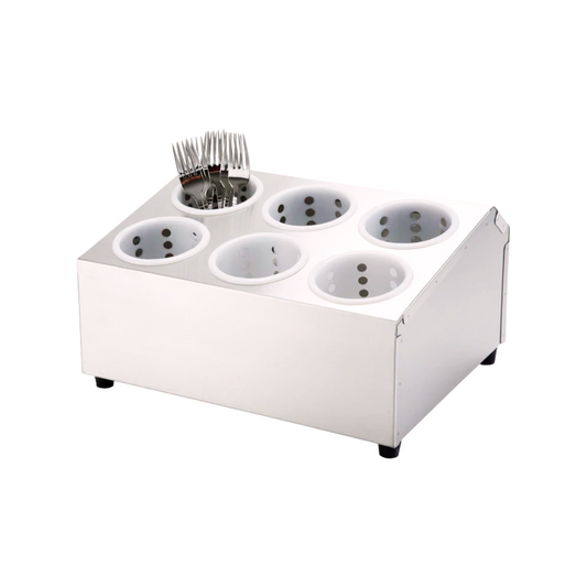 Winco® Stainless Steel 2-Tier Flatware Holder w/6 Holes