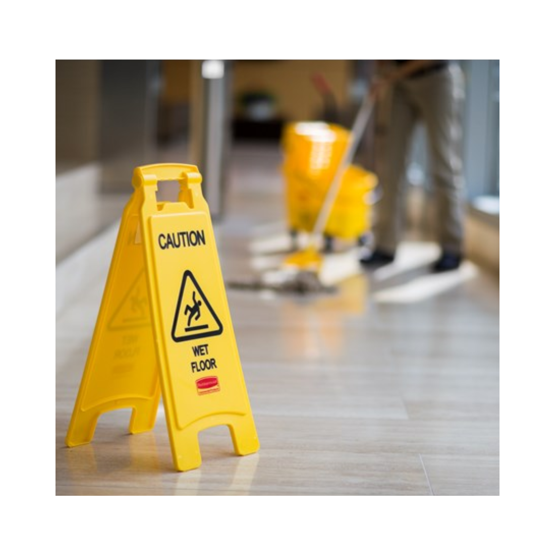 Rubbermaid® "Caution Wet Floor" 2-Sided Safety Sign – 26", Yellow