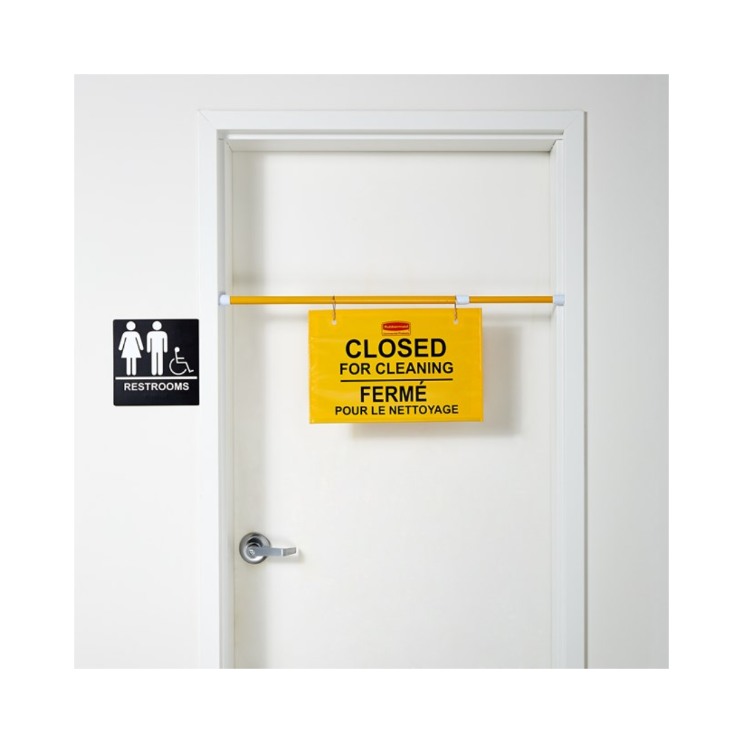 Rubbermaid® "Closed For Cleaning" Hanging Sign – Multi-Lingual