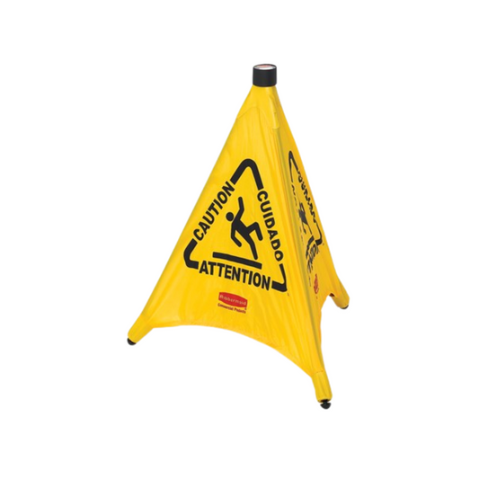 Rubbermaid® Multilingual "Wet Floor" Pop-Up Safety Cones - 20"