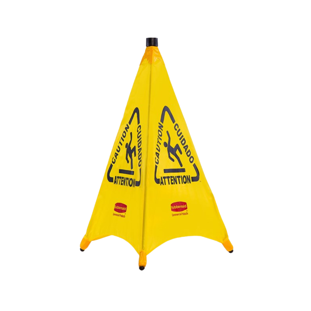 Rubbermaid® Multilingual "Wet Floor" Pop-Up Safety Cones - 30"