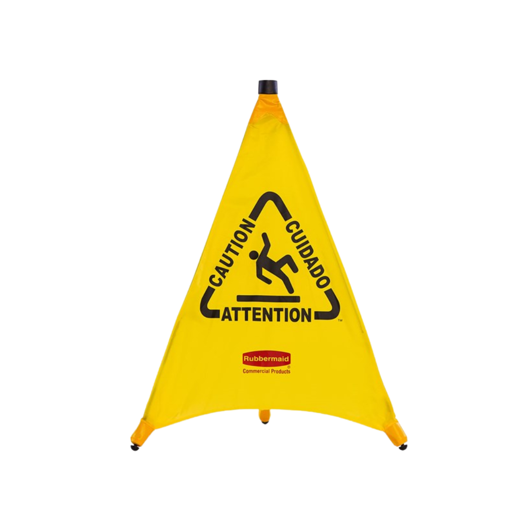 Rubbermaid® Multilingual "Wet Floor" Pop-Up Safety Cones - 30"