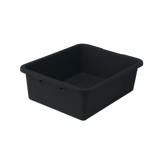 Winco® Heavy-Duty Black Dish Box – Polypropylene, 21" x 17" x 7"