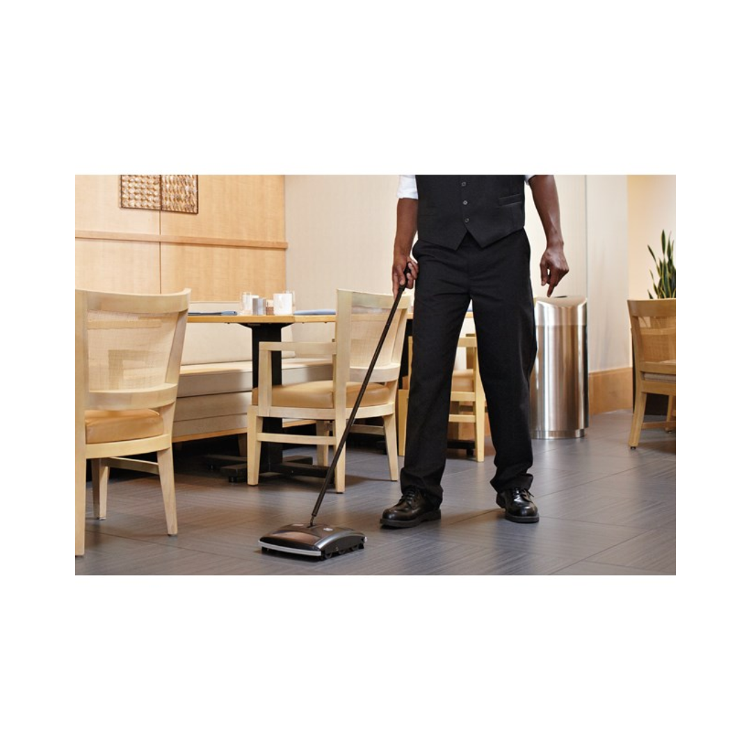Rubbermaid® Dual Action Sweeper – 7.5" Sweep Path, Black