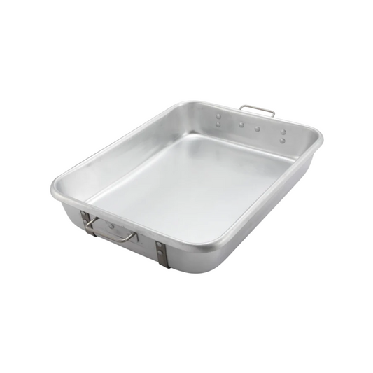 Winco® Aluminum Double Roaster Combination with Straps – 18"W x 24"L x 4-1/2"D