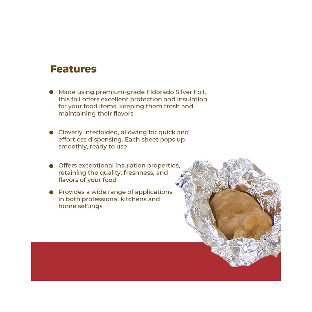 Western Plastics® Interfolded Foil Sheets – 9" x 10 3/4", Silver