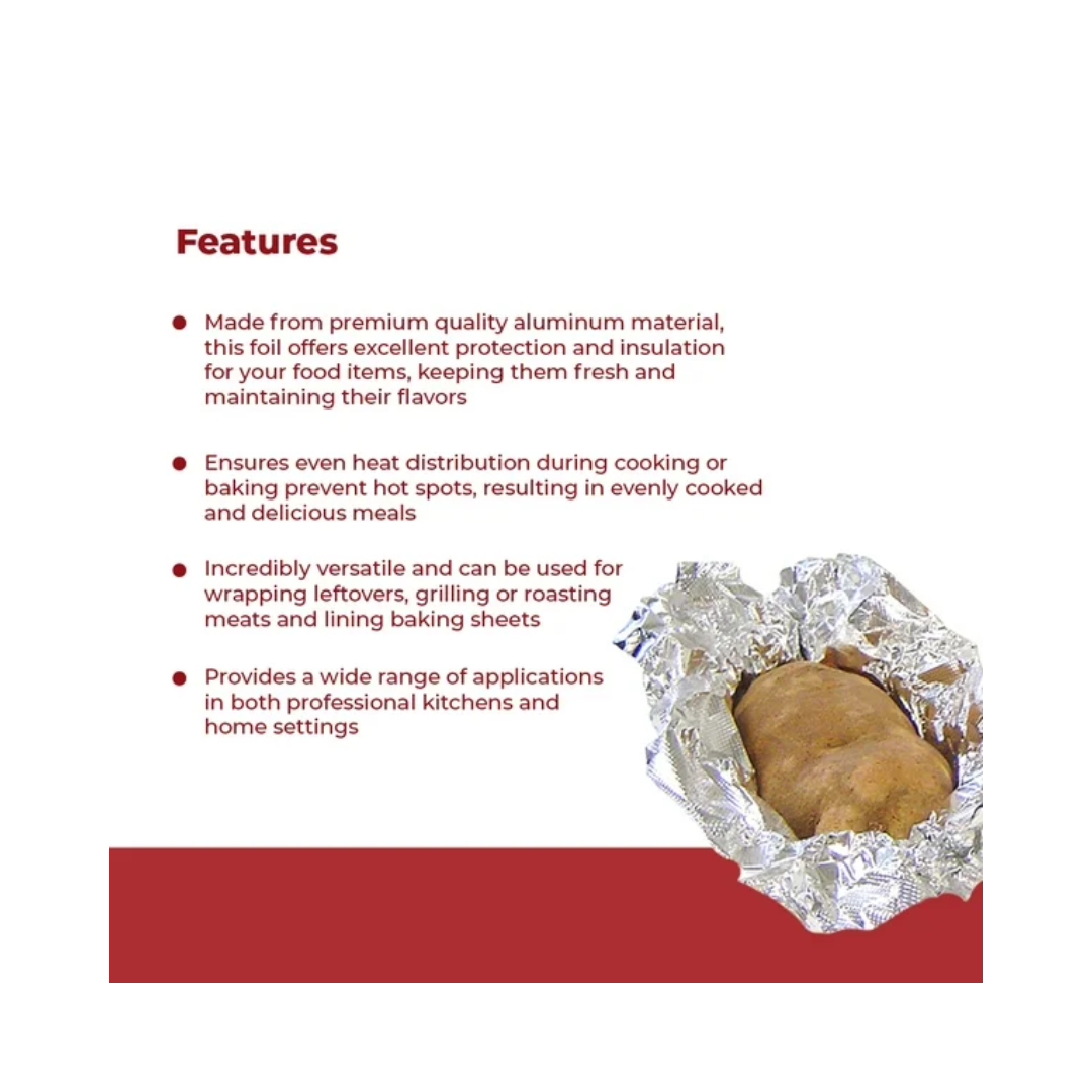 Western Plastics® Foodservice Aluminum Foil – 24" x 1000', Heavy Duty