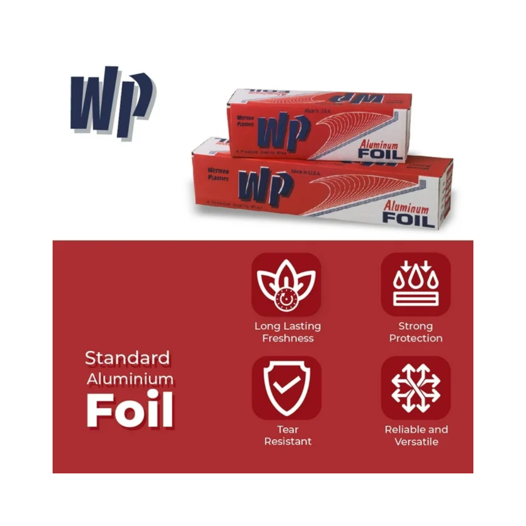 Western Plastics® Foodservice Aluminum Foil – 24" x 1000', Heavy Duty