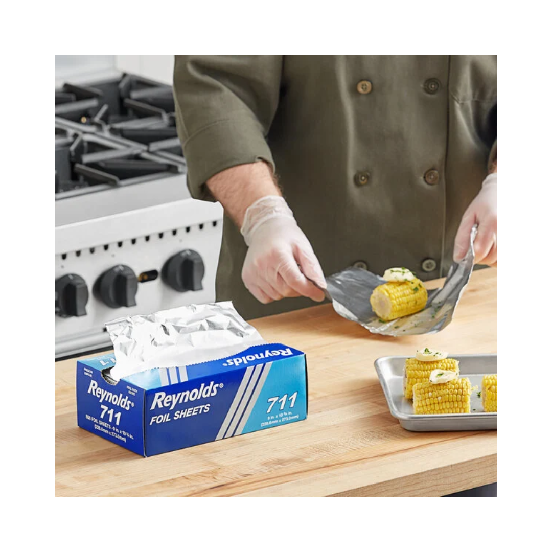 Reynolds® Interfolded Aluminum Foil Sheets – 9" & 12", Silver & Gold, Multiple Pack Sizes