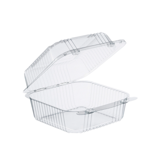 Dart® StayLock® OPS Hinged Lid Containers – Clear OPS, 6", 7" x 6", 9" x 5"