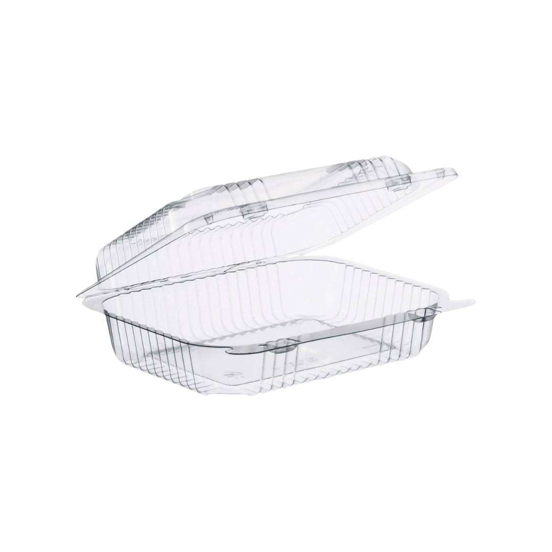 Dart® StayLock® OPS Hinged Lid Containers – Clear OPS, 6", 7" x 6", 9" x 5"