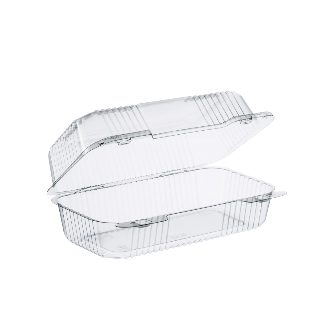 Dart® StayLock® OPS Hinged Lid Containers – Clear OPS, 6", 7" x 6", 9" x 5"