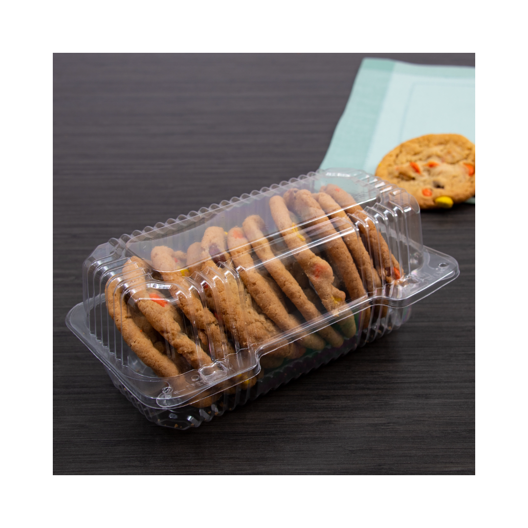 Dart® StayLock® OPS Hinged Lid Containers – Clear OPS, 6", 7" x 6", 9" x 5"