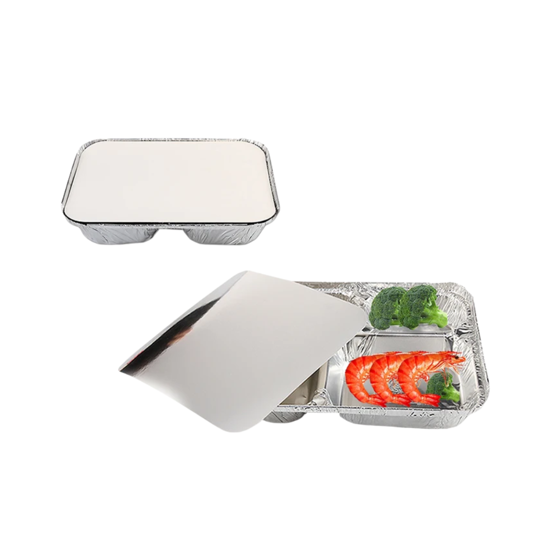 Western Plastics 3-Compartment Hi-Divider Combo Foil Container – With Lid
